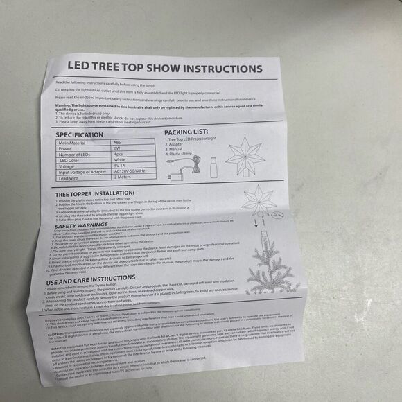 LED Christmas Tree Topper Silver - Picture 8 of 8